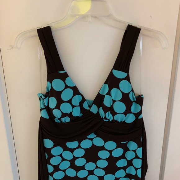 Brown and Light Blue Summer Dress - Picture 2 of 3